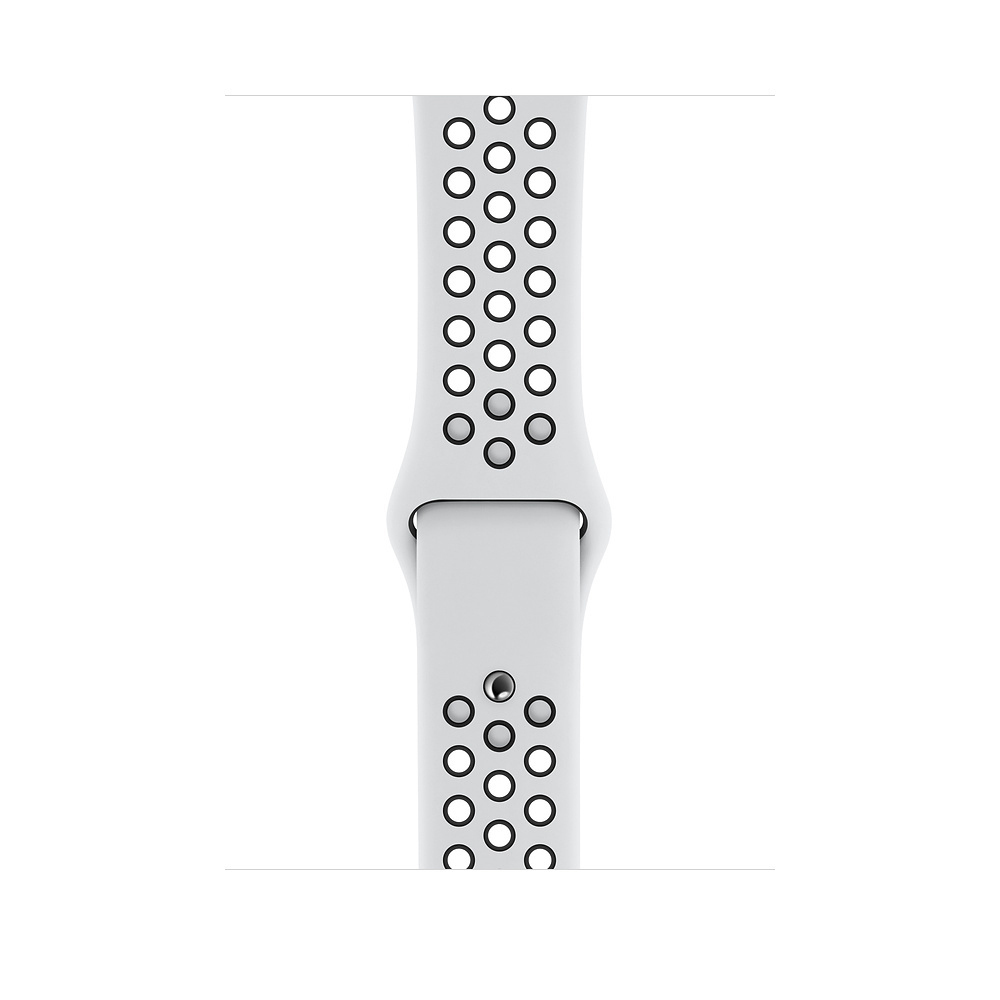 APPLE Watch Series 4 (GPS + Cellular) 40 mm Smartwatch Aluminium Kunststoff, 130-200 mm, Armband: Platinum/Schwarz, Gehäuse: Silber