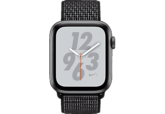 APPLE Watch Nike+ Series 4 (GPS) 40 mm - Montre intelligente (130-200 mm, Nylon tissé, Bracelet: Noir / Boîtier: Gris sidéral)