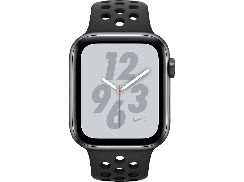 Smartwatch APPLE Watch Nike Series 4 44mm Smartwatch Aluminium Kunststoff 140 210 mm Armband Anthrazit Schwarz Gehause Dunkelgrau MediaMarkt