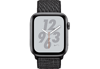 APPLE Watch Nike+ Series 4 (GPS + Cellular) 44 mm - Montre intelligente (140-210 mm, Nylon tissé, Bracelet: Noir / Boîtier: Gris foncé)