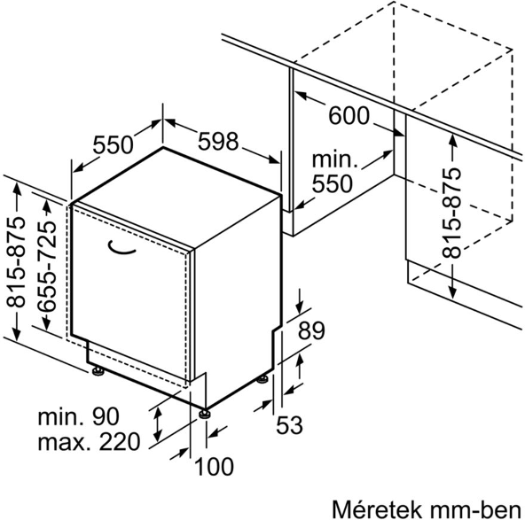 BOSCH SMV46AX04E beépíthető mosogatógép