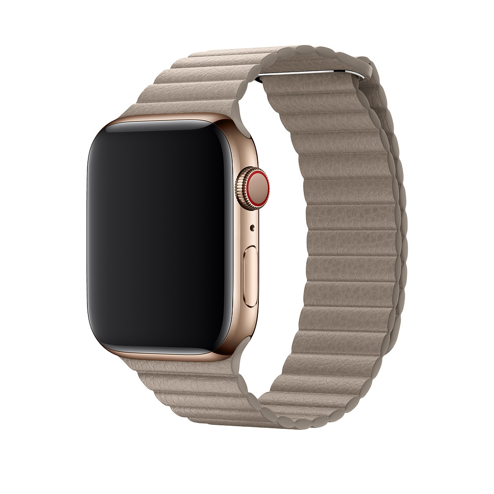 APPLE 44 mm Lederarmband mit Schlaufe, Ersatzarmband, Stein