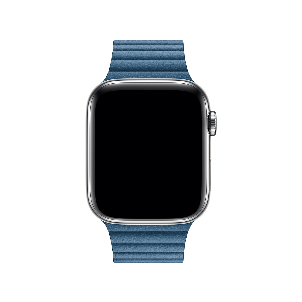 APPLE 44 mm Lederarmband mit Schlaufe, Ersatzarmband, Cape Cod Blau