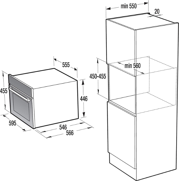 GORENJE BCS 589 S20X beépíthető kompakt gőzsütő