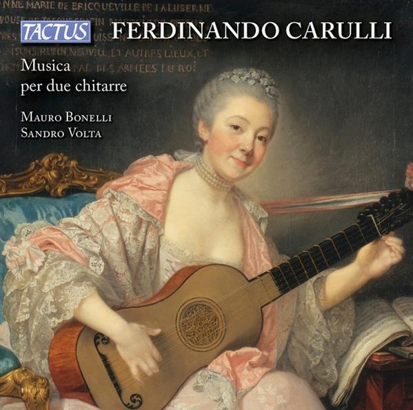 Ferdinando Carulli Albumcover. Frau spielt Gitarre.