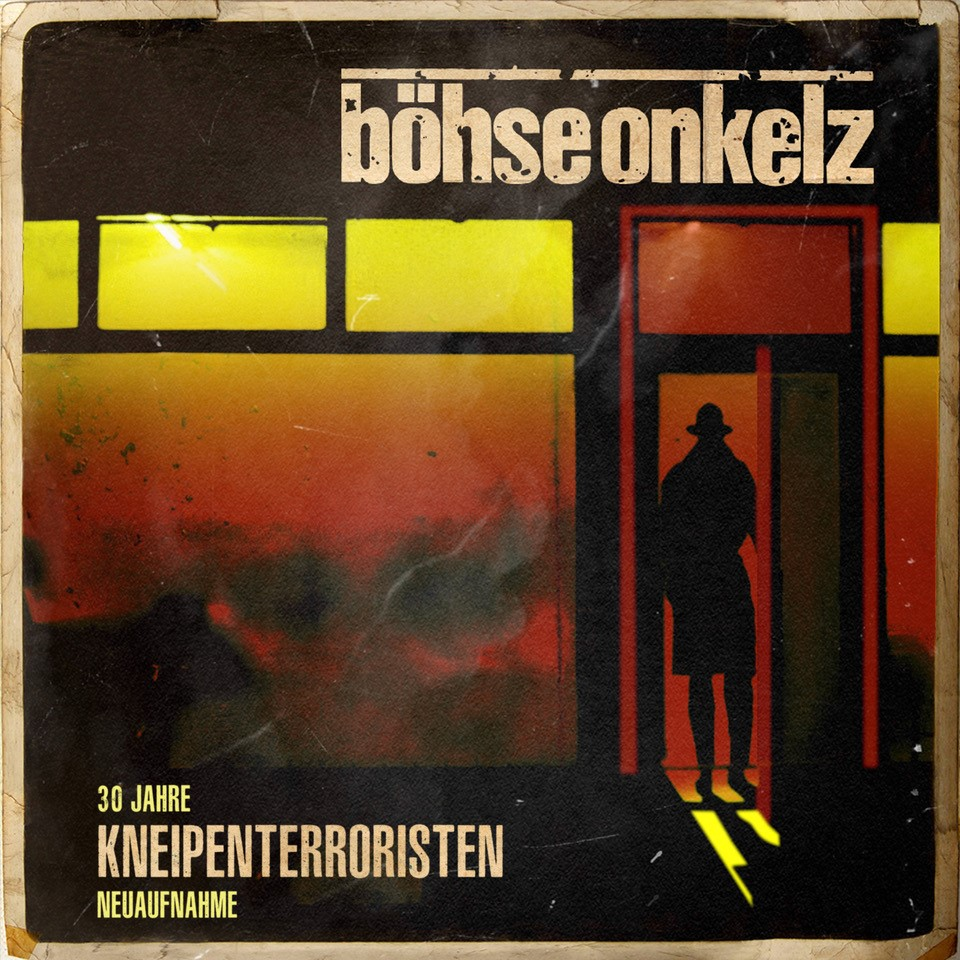 Albumcover mit Text und Silhouette einer Person. Titel: böhse onkelz.