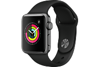 APPLE Watch Series 3 38mm spacegrijs aluminium / zwart sportbandje
