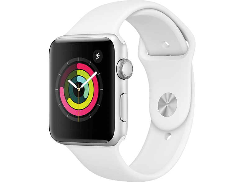 Apple Watch Series 3 42mm Zilver Aluminium / Wit Sportbandje