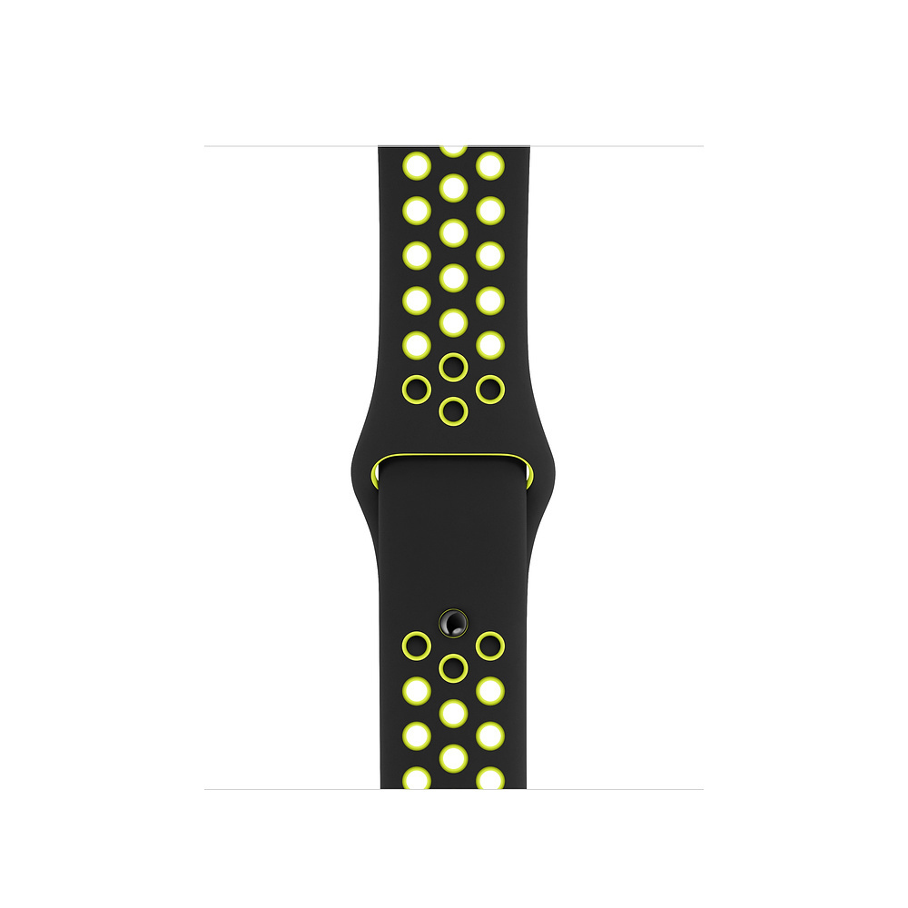 APPLE 44 mm Nike Sportarmband, Ersatzarmband, Schwarz/Volt