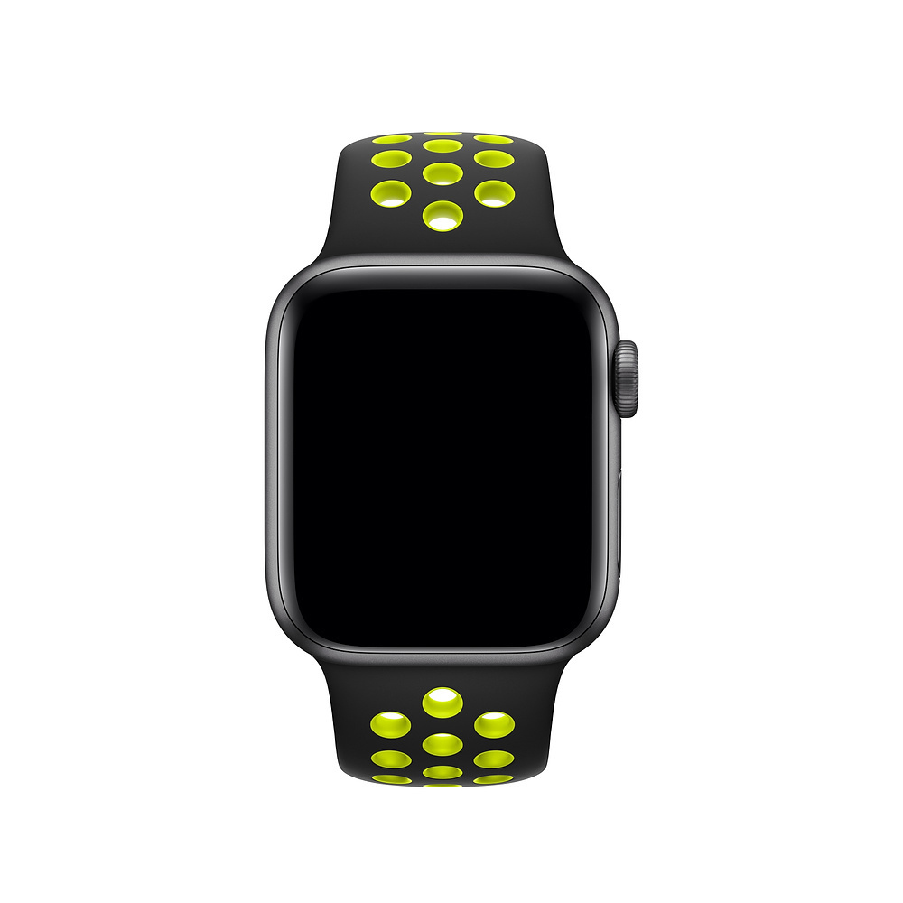 APPLE 40 mm Nike Sportarmband, Ersatzarmband, Schwarz/Volt
