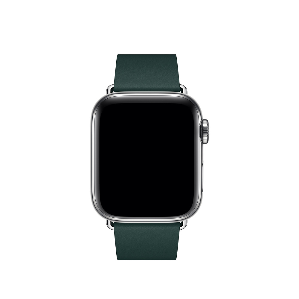 APPLE 40 mm Modernes Lederarmband, Ersatzarmband, Waldgrün