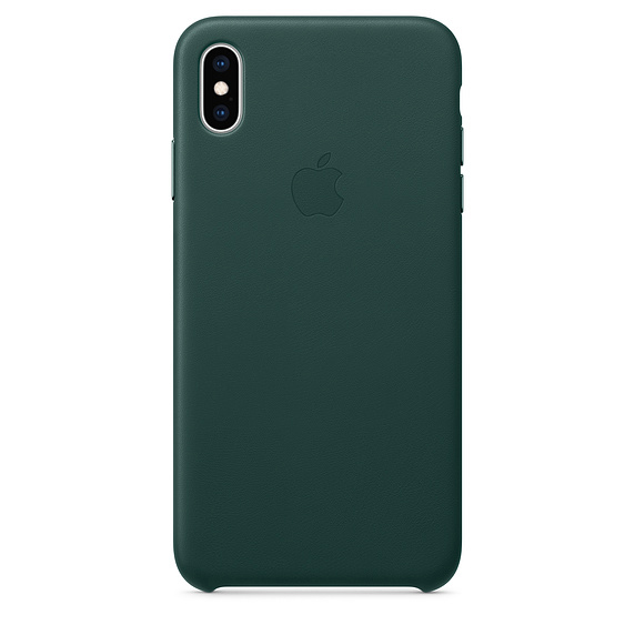 APPLE Leder Backcover, iPhone XS Max Apple, XS Case, Max, Waldgrün