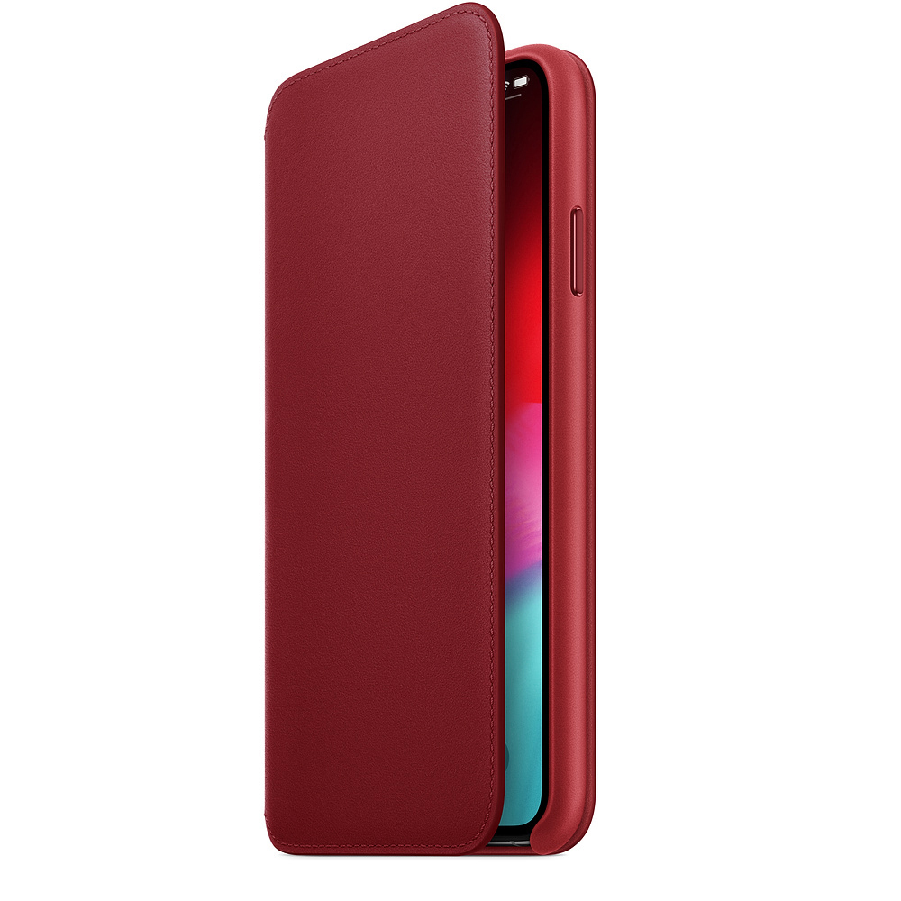 APPLE XS Max Leder Folio, Bookcover, Apple, iPhone XS Max, Rot