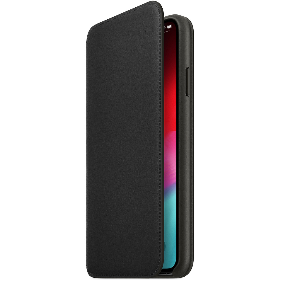 APPLE XS Max Leder Folio, Bookcover, Apple, iPhone XS Max, Schwarz