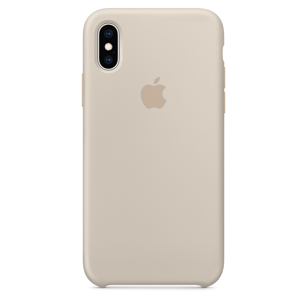 APPLE XS Silikon Case, Backcover, Apple, iPhone XS, Stein