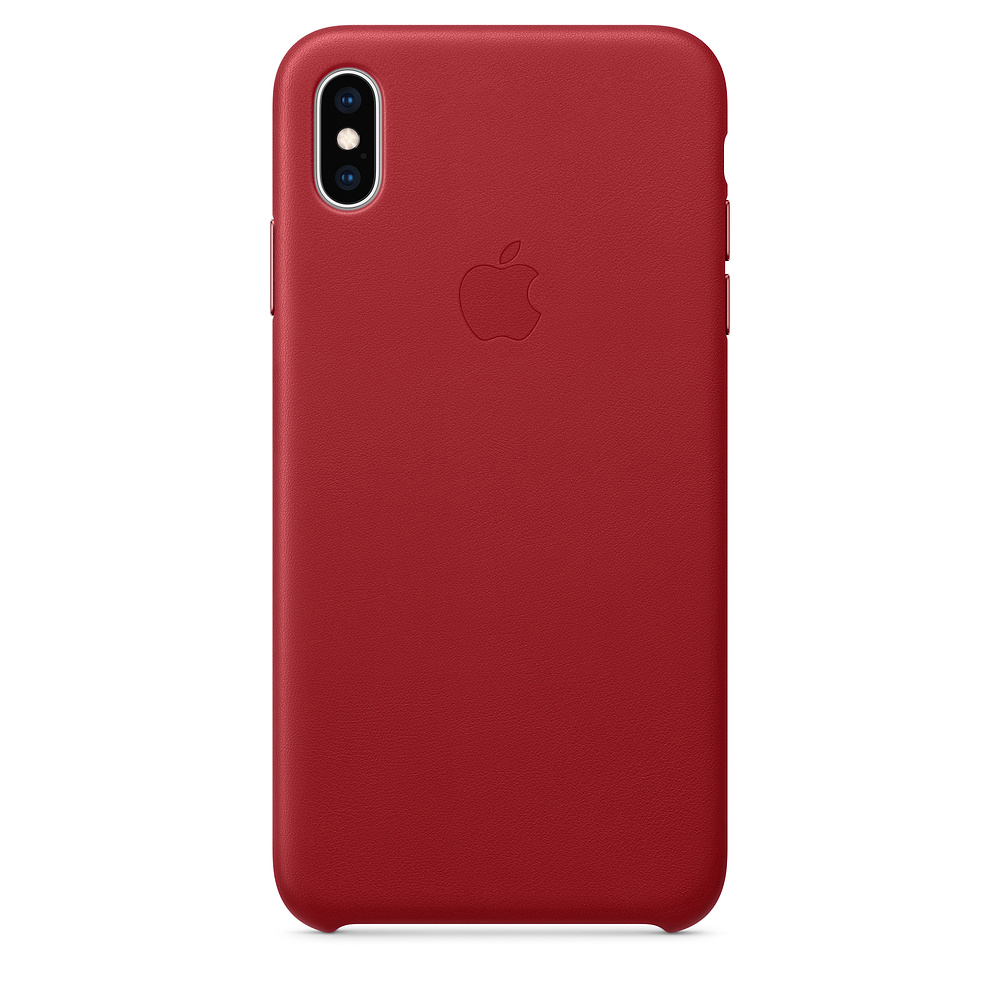 APPLE XS Max Leder Case, Rot Max, Backcover, Apple, XS iPhone