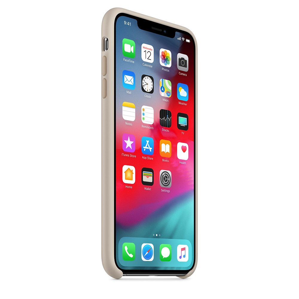 APPLE XS Max Silikon Case, Backcover, Apple, iPhone XS Max, Stein