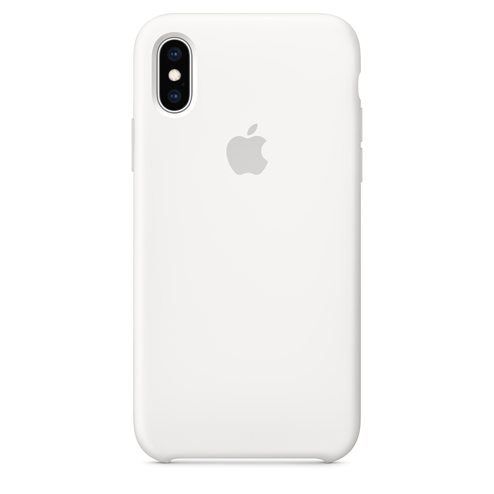 iPhone APPLE Silikon XS Backcover, XS, Case, Weiß Apple,