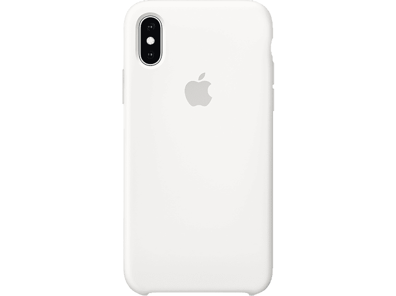 APPLE XS Silikon Case, Backcover, Apple, iPhone XS, Weiß