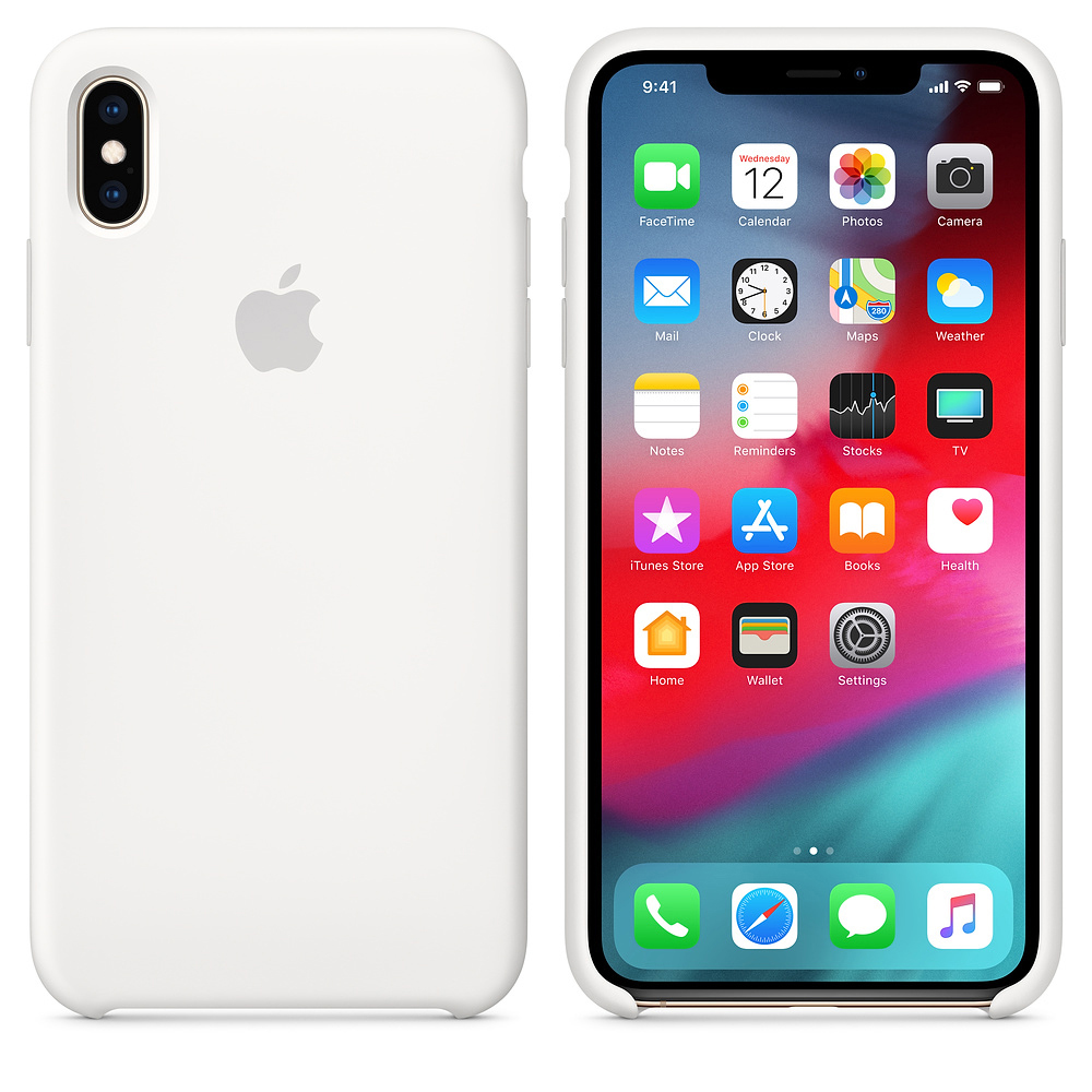 APPLE XS Max Silikon Case, Backcover, Apple, iPhone XS Max, Weiß