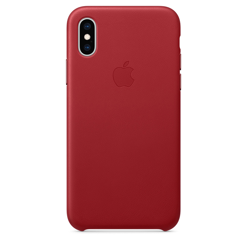 Rot Case, iPhone XS Leder Apple, APPLE Backcover, XS,