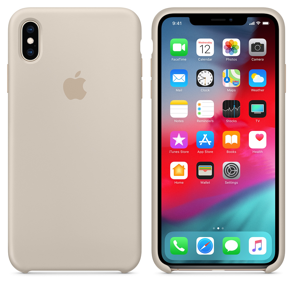 APPLE XS Max Silikon Case, Backcover, Apple, iPhone XS Max, Stein
