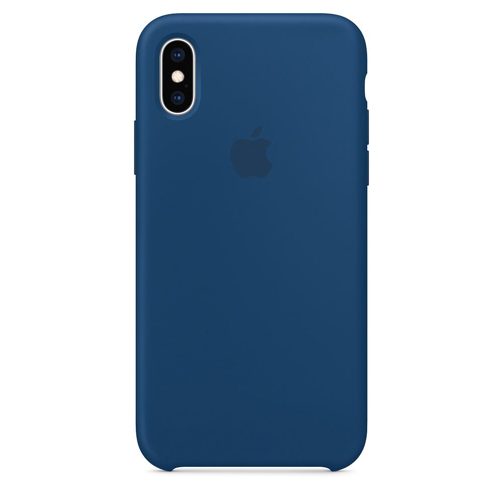 APPLE XS Silikon XS, Case, iPhone Apple, Backcover, Horizontblau