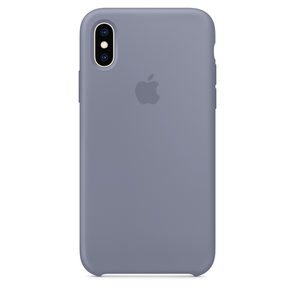 Lavendelgrau Silikon APPLE Case, iPhone XS, Backcover, Apple, XS
