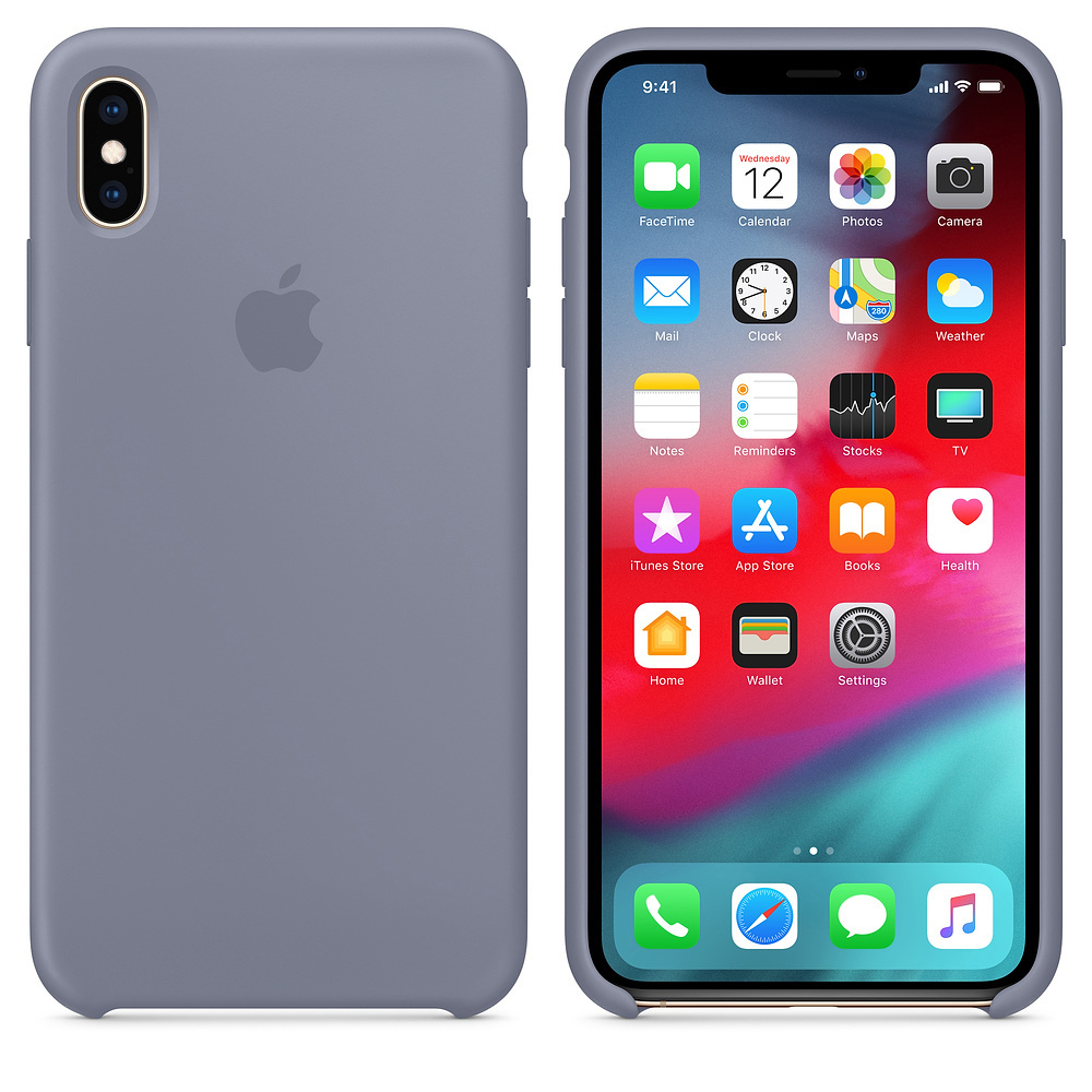 APPLE Case, XS Lavendelgrau Apple, XS Max Backcover, Silikon Max, iPhone