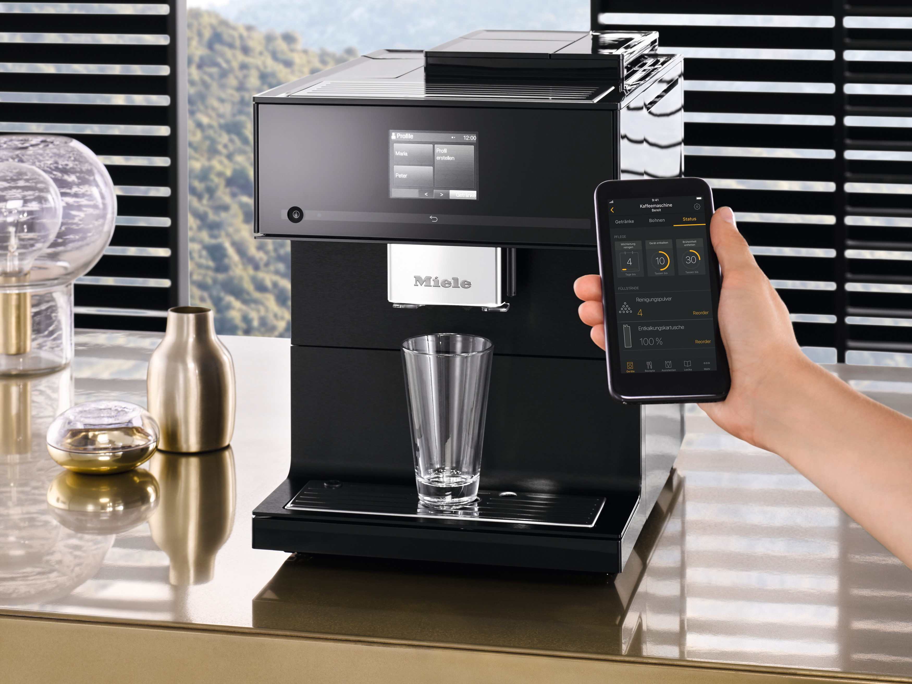 Obsidianschwarz 7750 MIELE Kaffeevollautomat CM