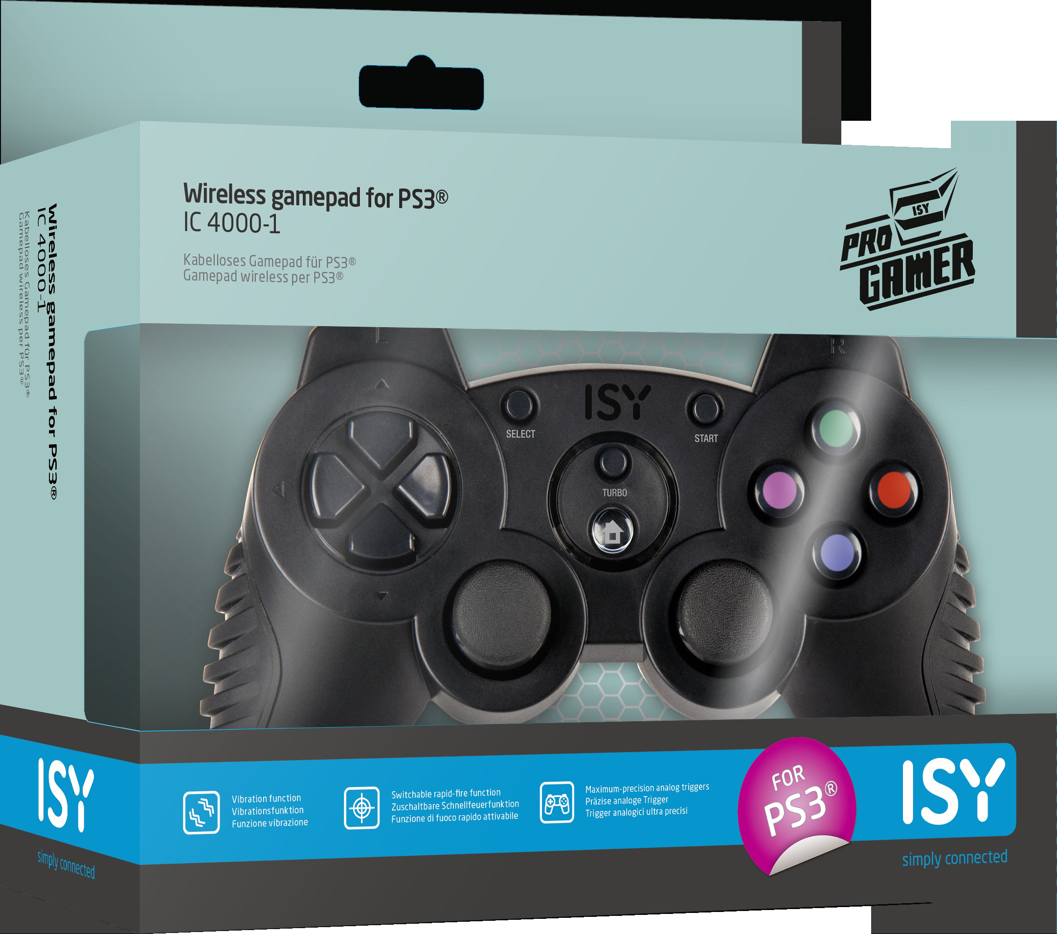 ISY IC-4000-1 Gamepad, Controller, Schwarz