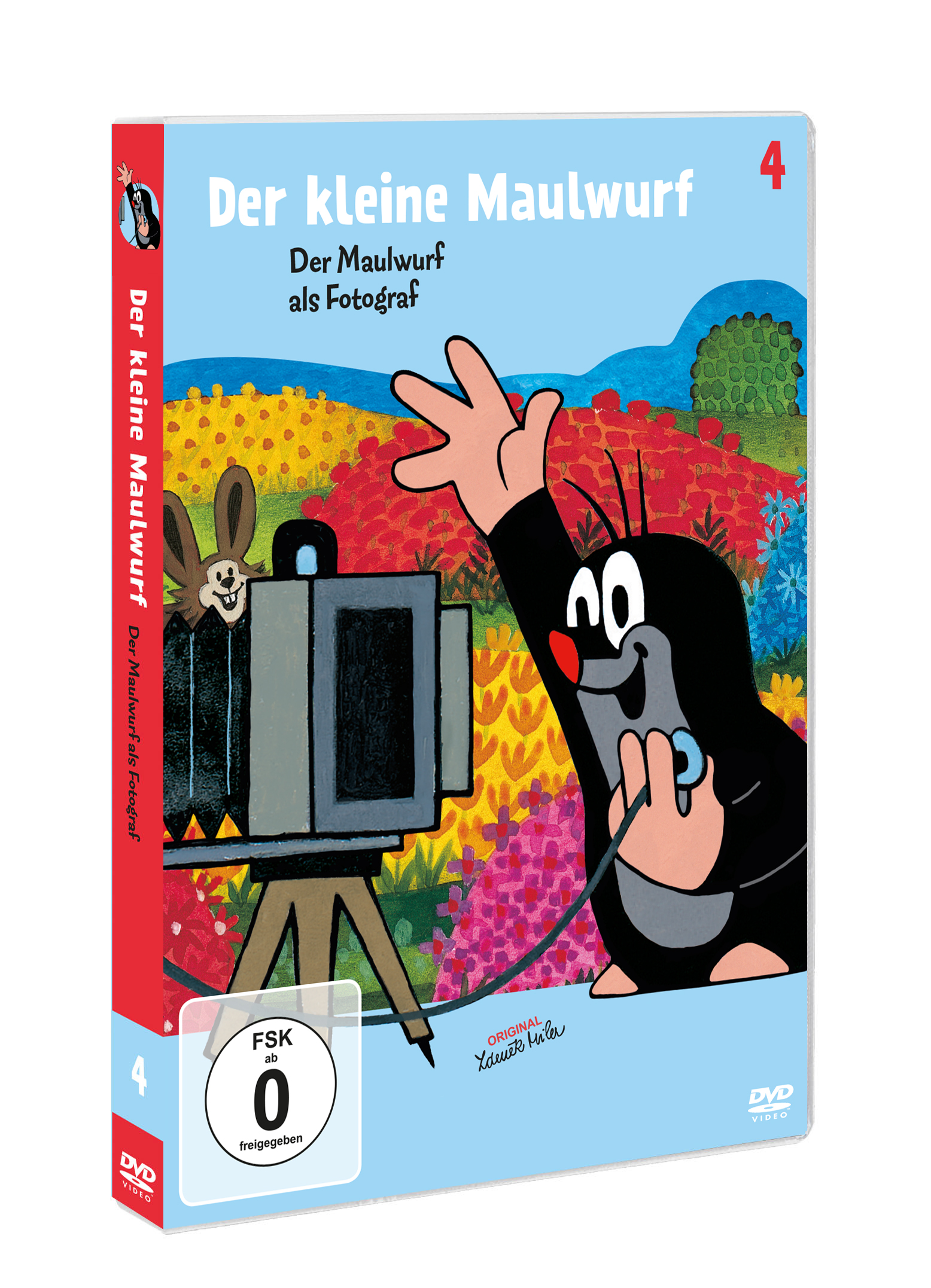 DVD-Hülle von 'Der kleine Maulwurf' mit einer Maulwurf-Cartoonfigur und einem Kaninchen.