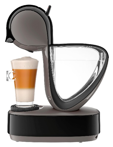 Cafetera de cápsulas - De Longhi EDG260G Infinissima, 15 bares, 1.2 L, Bandeja recoge gotas, Gris