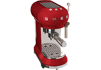 SMEG smeg 50's Retro Style - Macchina da caffè espresso - Con portafiltro inox - Rosso - Macchina per caffè espresso (Rosso)