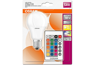 OSRAM LED STAR+ körte E27, 9W/827, matt, dimmelhető, RGBW