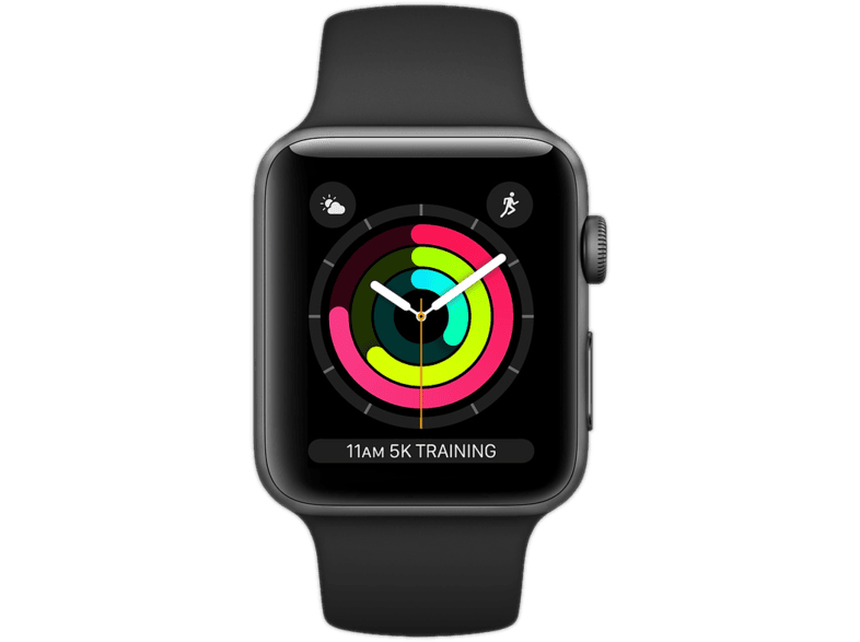 APPLE Watch Series 3 - Aluminium behuizing 42mm Space Gray - Sportbandje  Space Gray