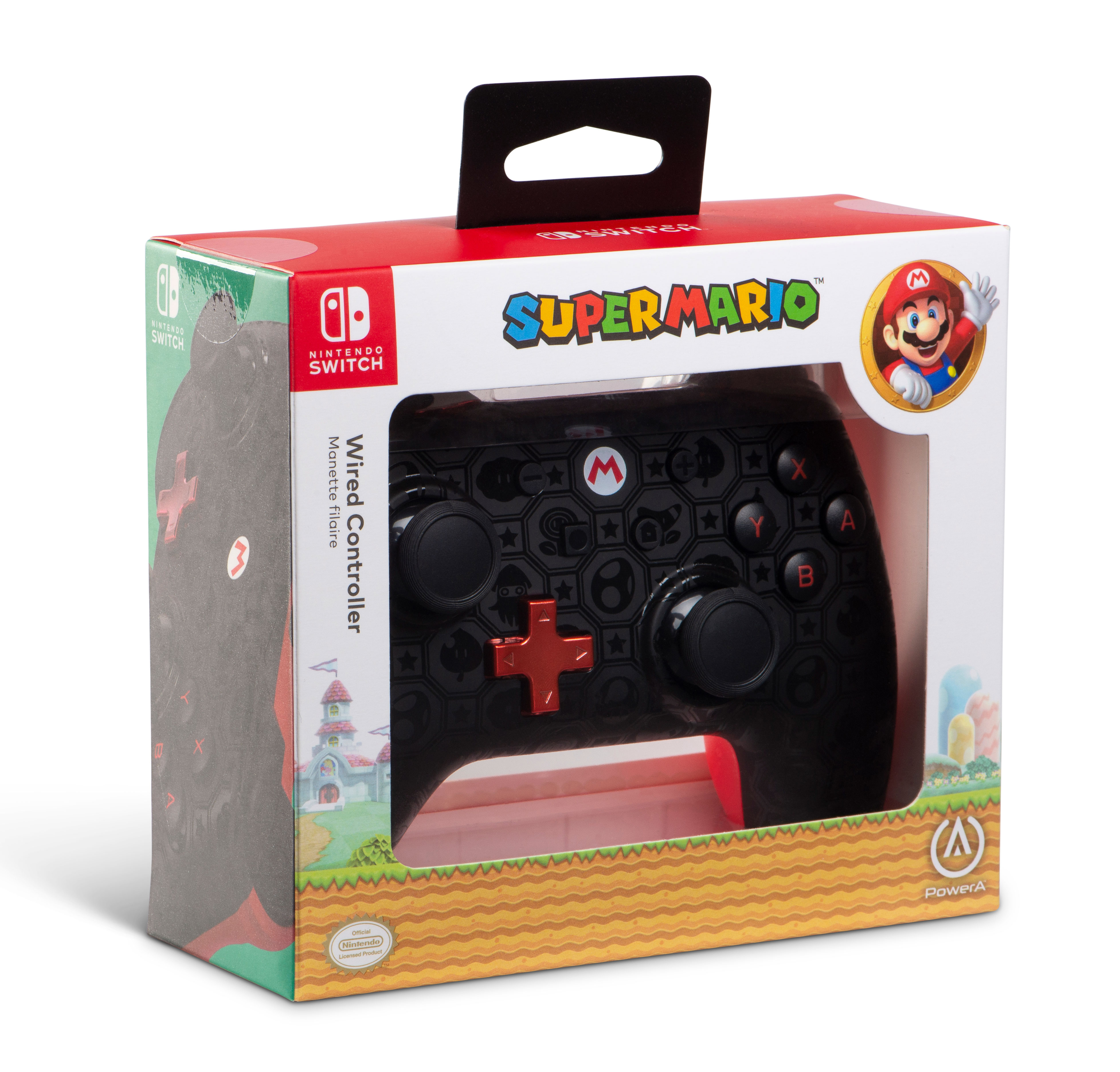POWERA Switch Wired Controller Shadow Mario Controller Rot für Nintendo Switch