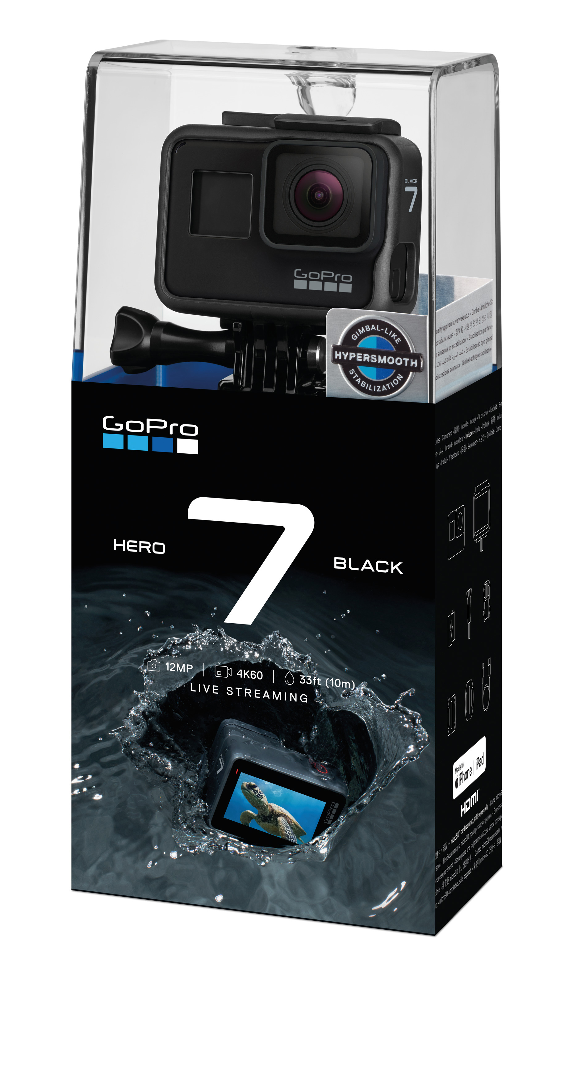 GOPRO HERO7 Black Action Cam , WLAN, Touchscreen