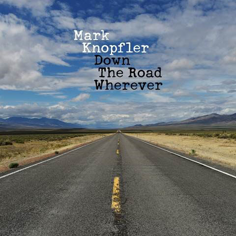 Albumcover mit einer Straße, die in die Ferne führt, unter blauem Himmel mit Wolken. Text oben.