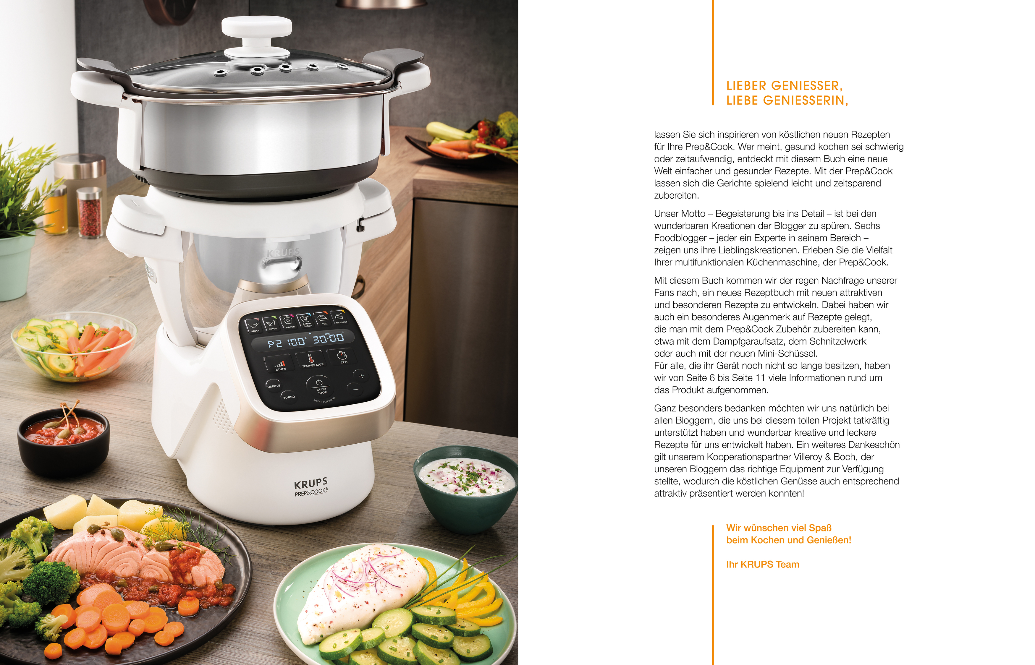KRUPS HP1234.01 Kochbuch Healthy Cooking Prepping, Prep&Cook Easy Blogger