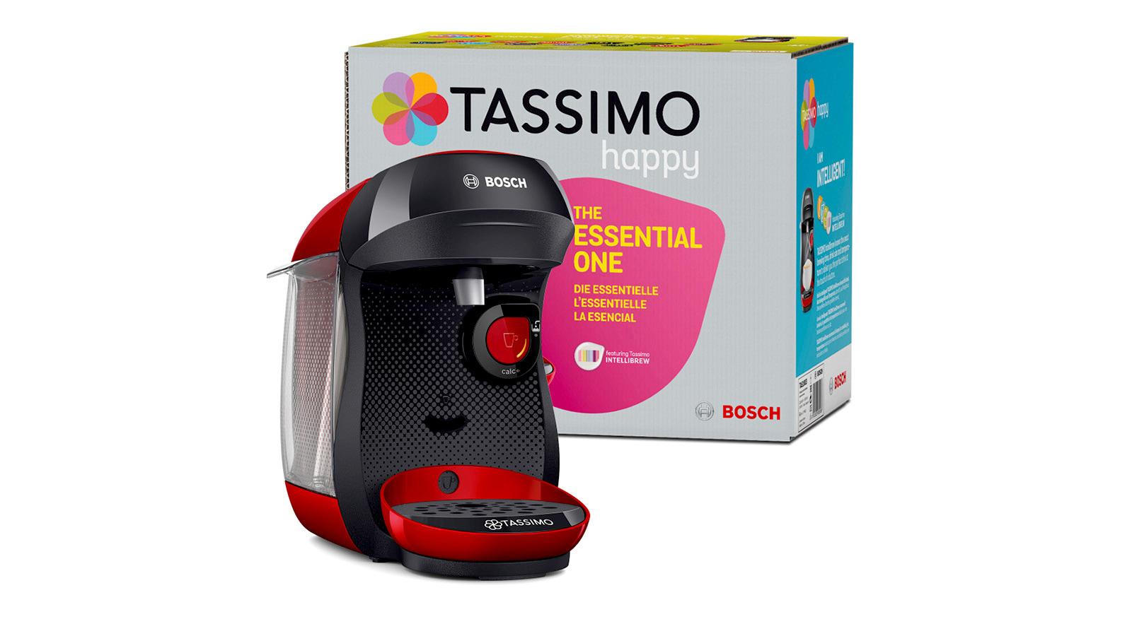 BOSCH TAS1003 Tassimo Happy Kapselmaschine Rot/Schwarz