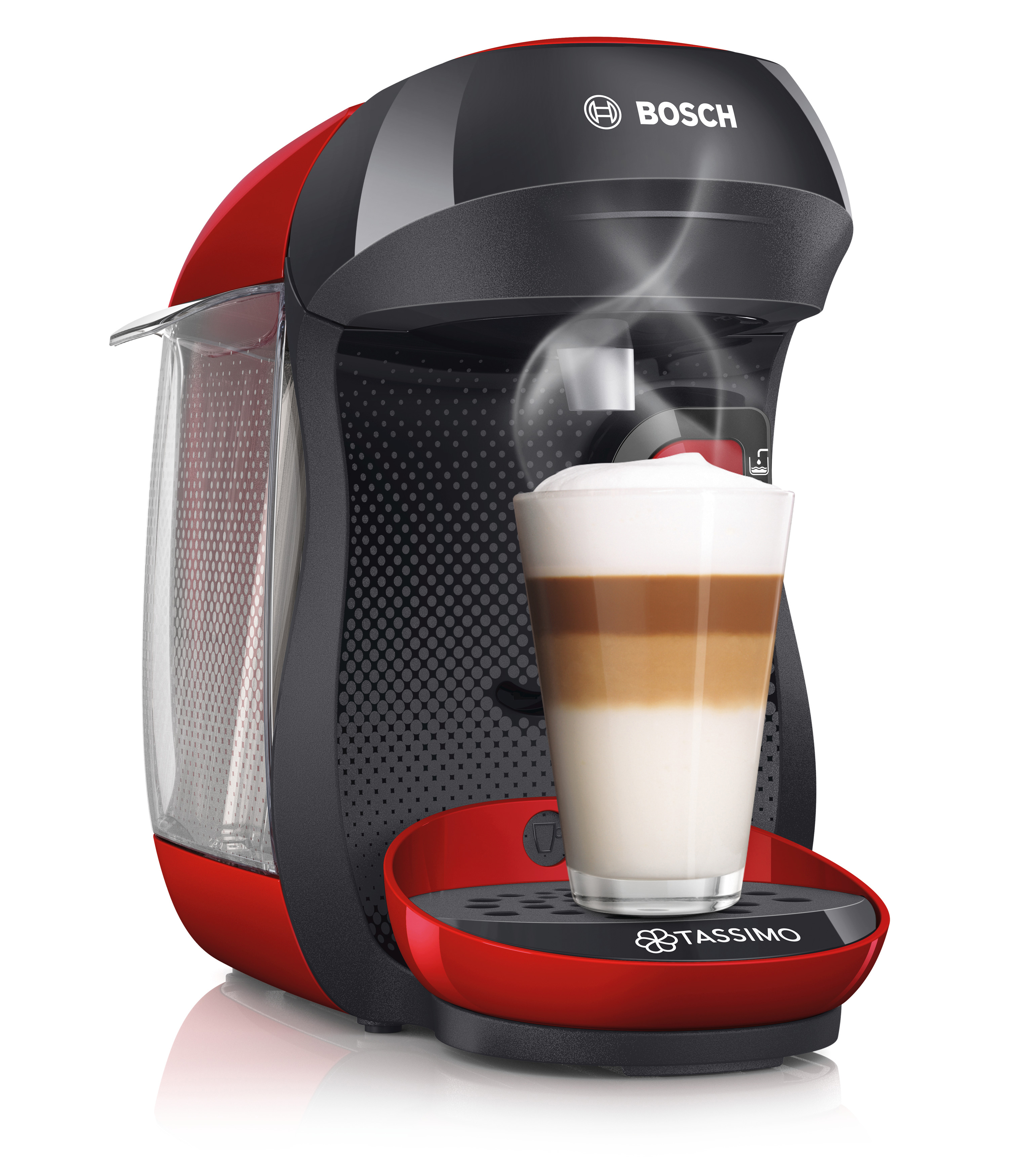 BOSCH TAS1003 Tassimo Happy Kapselmaschine Rot/Schwarz