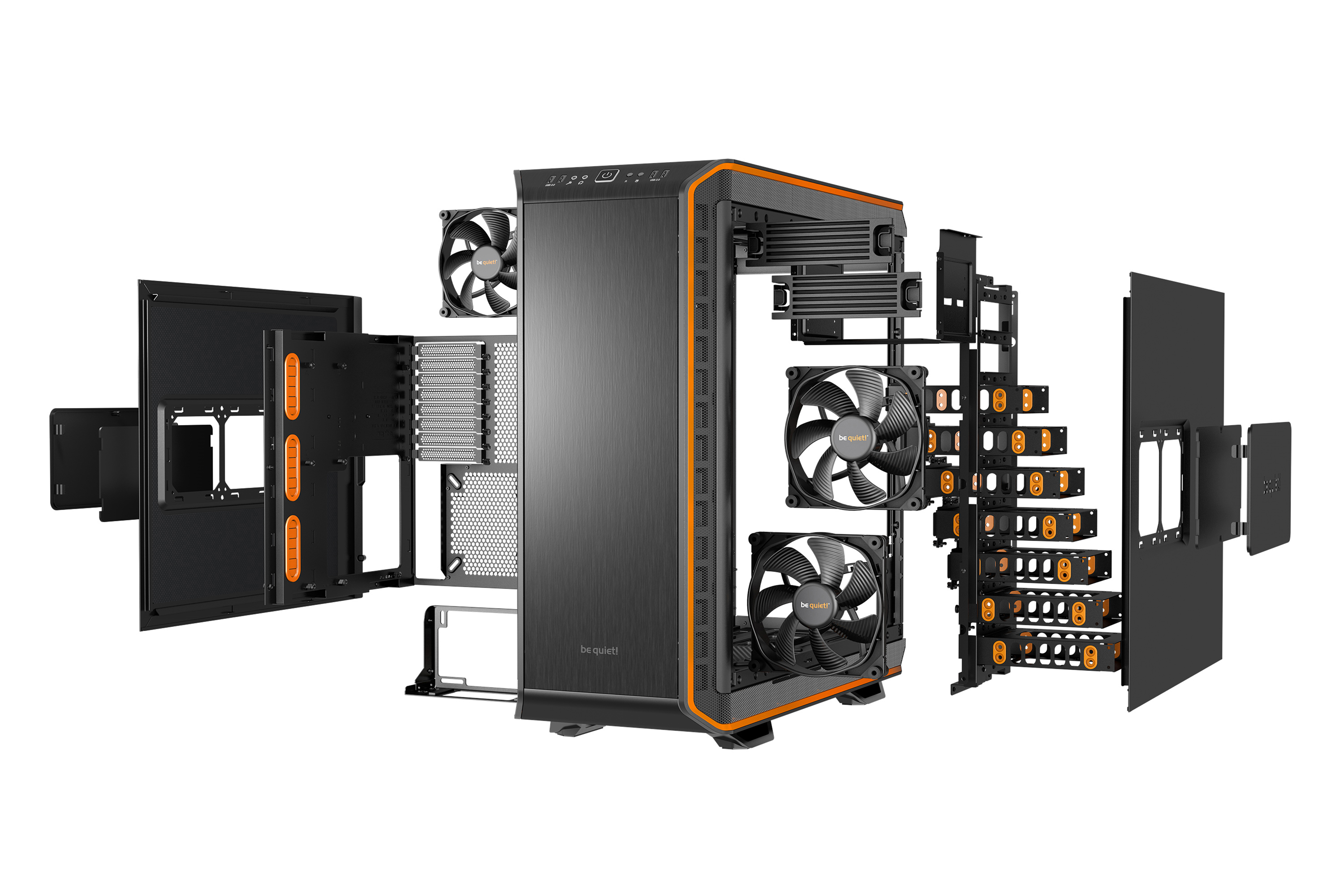 BE QUIET! BG010 Dark Base PC-Gehäuse, Orange