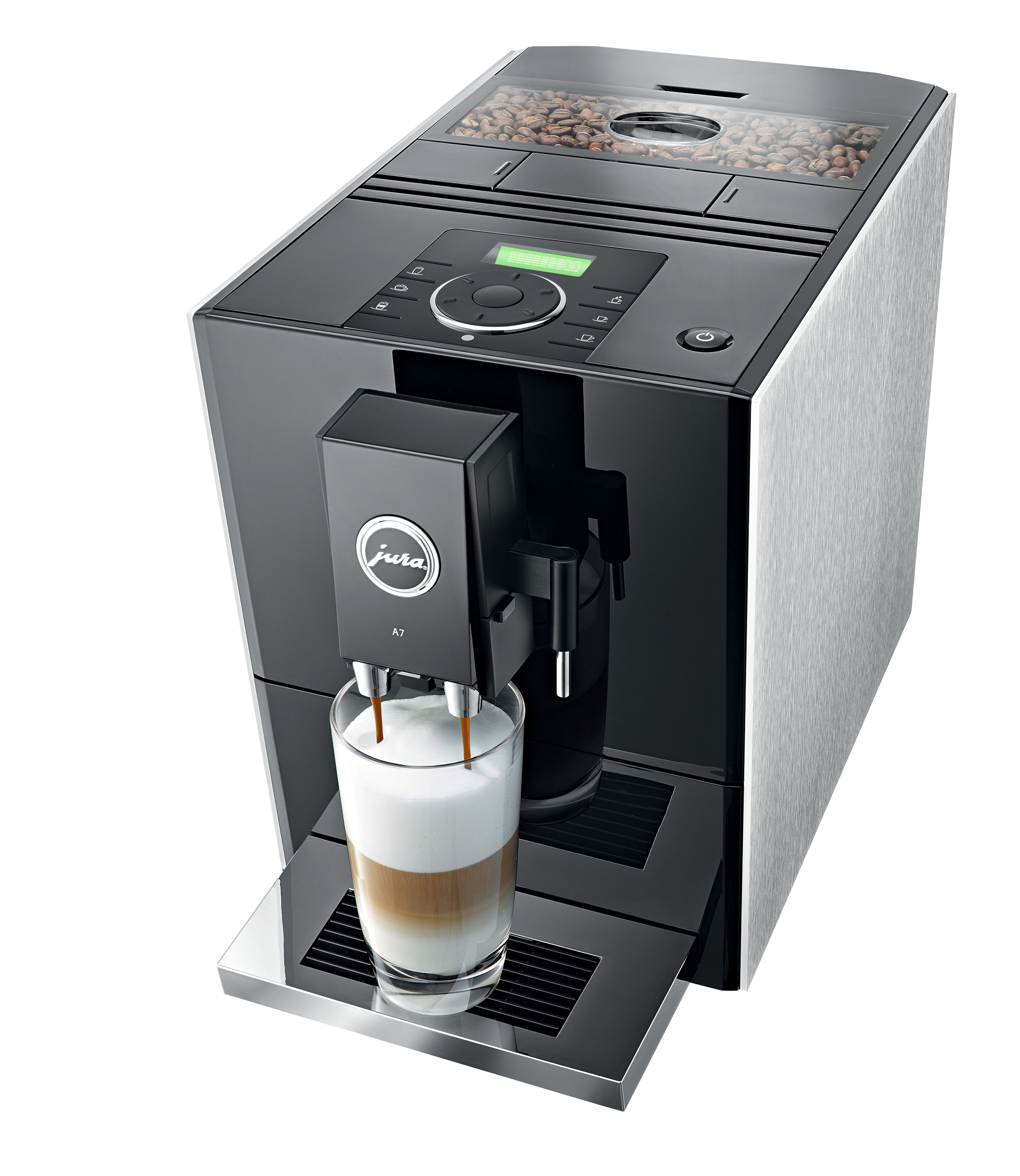 JURA A7 Kaffeevollautomat Aluminium/Schwarz