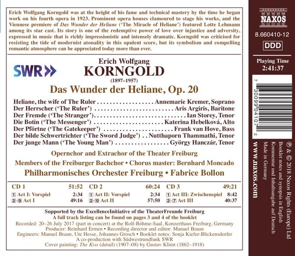 Das Cover einer Erich Wolfgang Korngold CD. Text und Bilder sind auf weißem Hintergrund.
