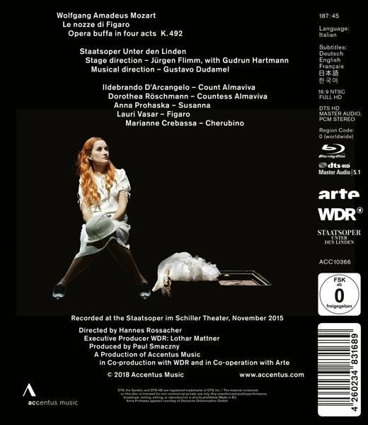 D\'Arcangelo/Röschmann/Dudamel/Staatskapelle Berlin - - nozze di Le (Blu-ray) Figaro