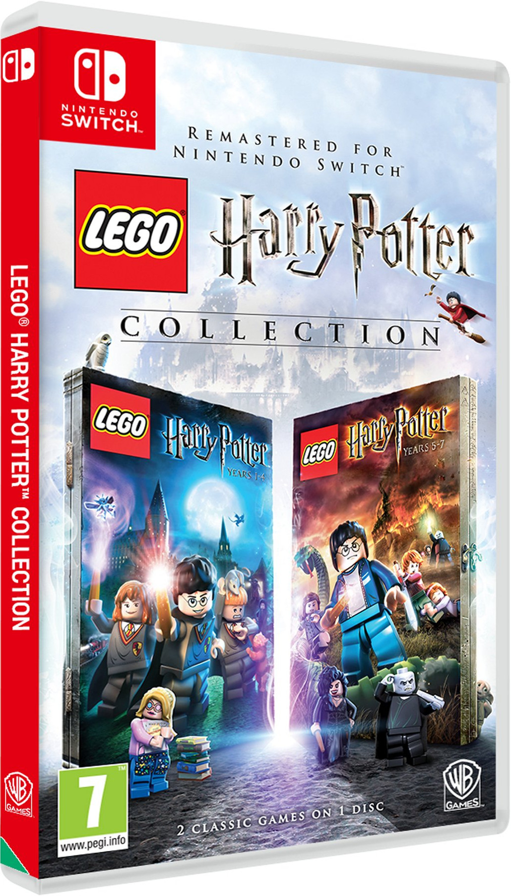 Spelbox van Lego Harry Potter Collection voor Nintendo Switch. Toont game covers en logo.