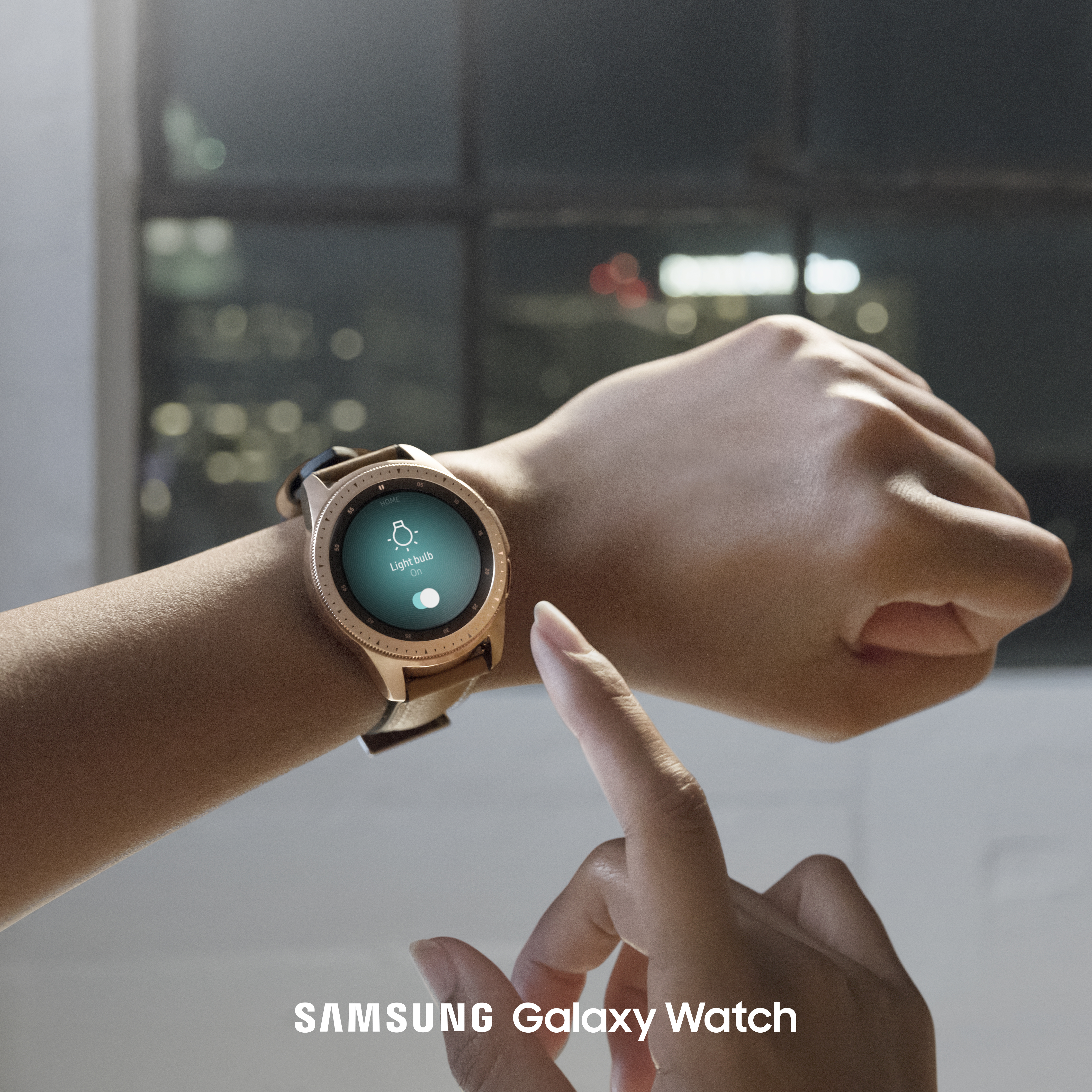 SAMSUNG Galaxy Watch 42mm Bluetooth Smartwatch Edelstahl Silikon, S, L, Roségold