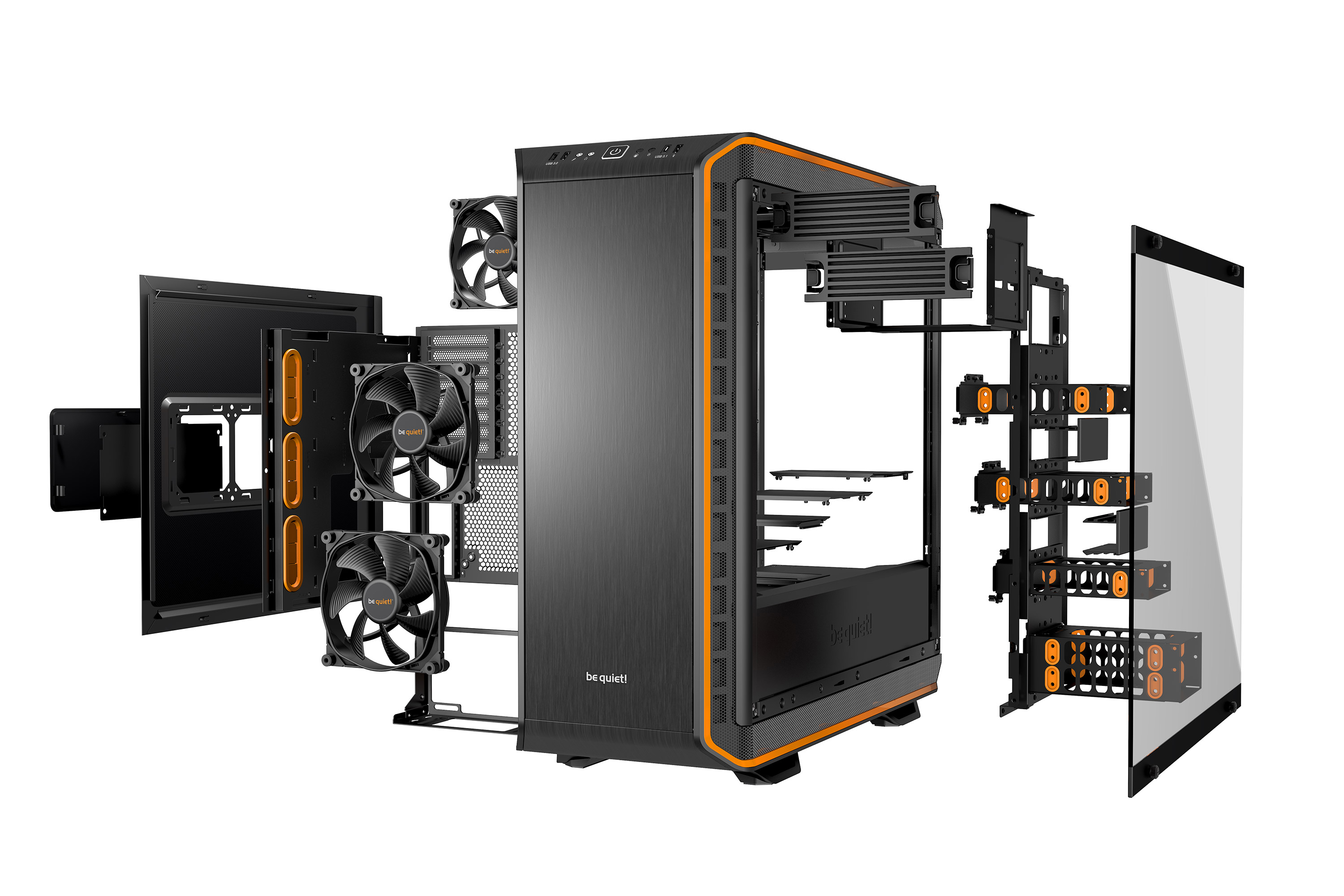 BE QUIET! DARK BASE PRO 900 rev. 2 PC-Gehäuse, Orange