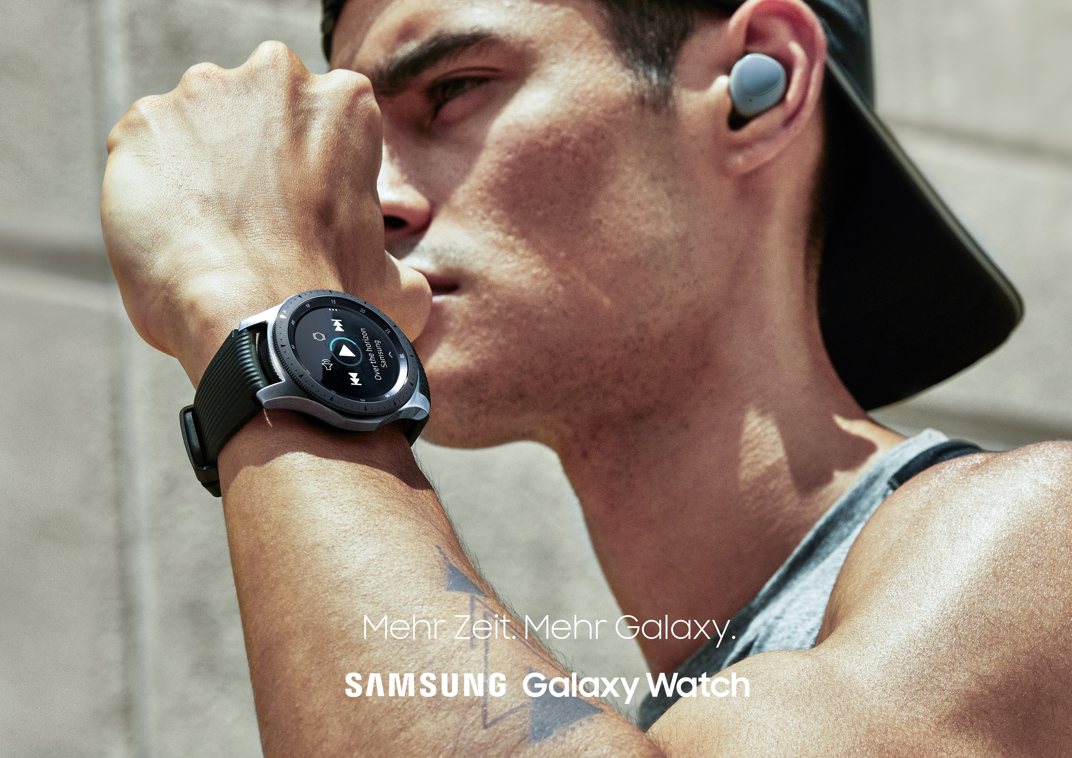 SAMSUNG Galaxy Watch 46 mm Bluetooth Smartwatch Edelstahl Silikon, S, L, Silber